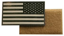 GloTape, US Flag, reflective, Right Shoulder, Tan - Click Image to Close