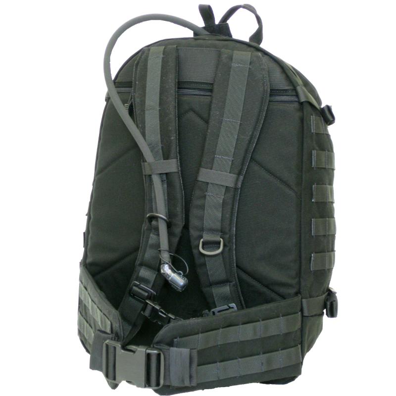 Backpack, 3 Day, MOLLE, w/ Hydration Bladder, Black - Click Image to Close