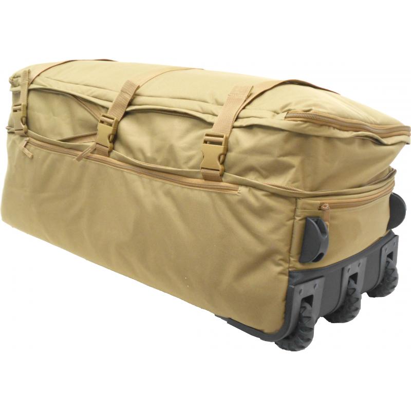 Expandable Wheeled Deployment Bag, Coyote - Click Image to Close