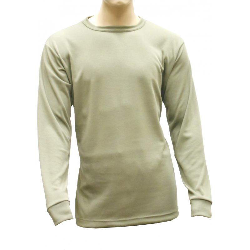 Thermal Crew Neck Top, Mid-Weight, Coyote / Tan499 - Click Image to Close
