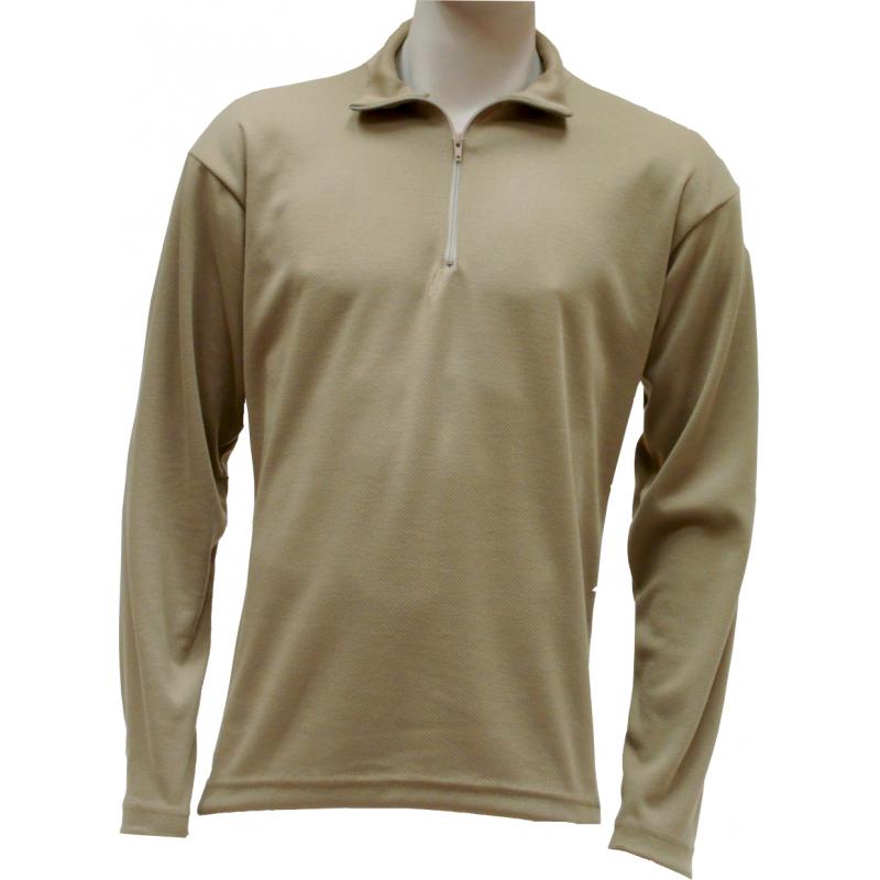 Thermal ZIP Top, Mid-Weight, Coyote / Tan499 - Click Image to Close