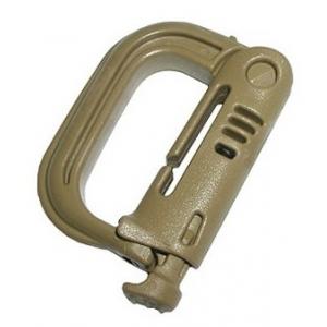 Grimloc Locking D-Ring, USA, Coyote 4 per package